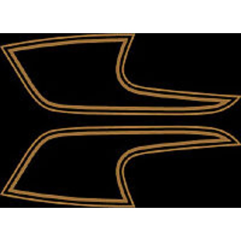 CB350F 1974 Gas Tank Decal Set ~ Glory Blue Black Metallic