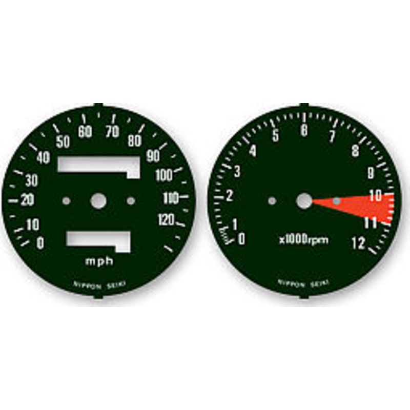 CB400F 1976 Speedo & Tach Face Decal Set ~ MPH