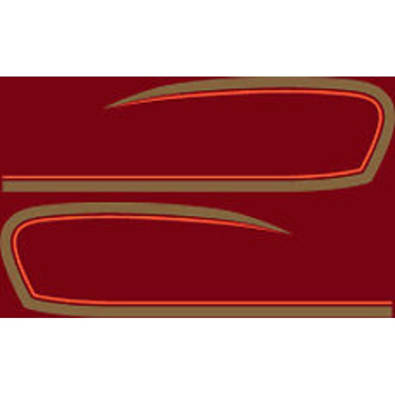 CB400F 1977 Gas Tank Stripe Decal Set ~ Candy Antares Red