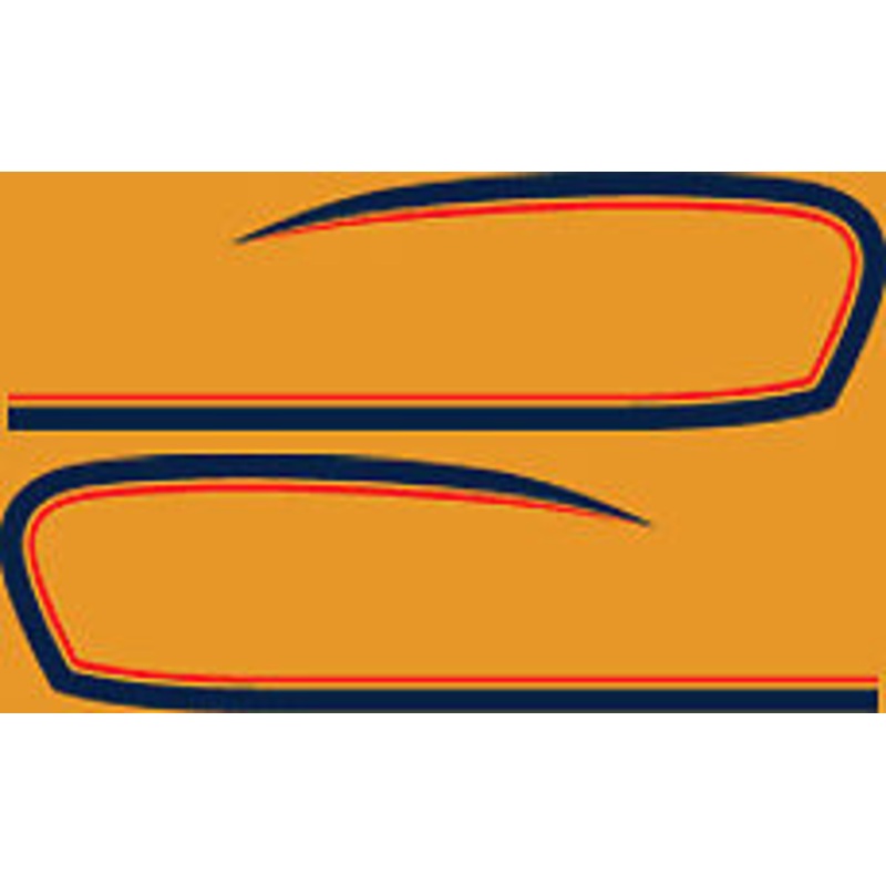 CB400F 1977 Gas Tank Stripe Decal Set ~ Parakeet Yellow