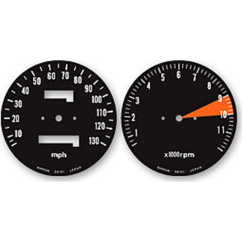 CB500T 1975-76 Speedo & Tach Face Decal Set ~ MPH