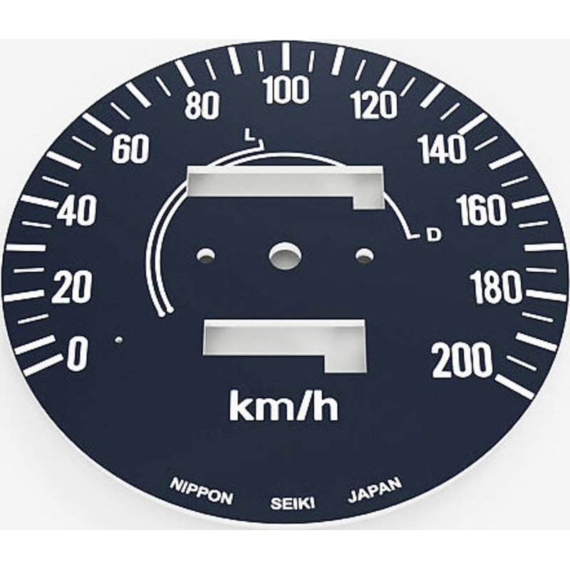 CB750A 1977-78 Speedo Face Plate & Gear Indicator Decal Set ~ KM/H