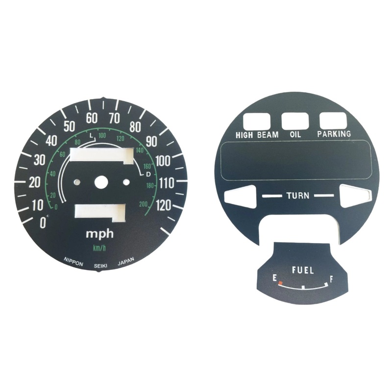 CB750A 1977 Speedo Face Plate & Gear Indicator Decal Set ~ MPH