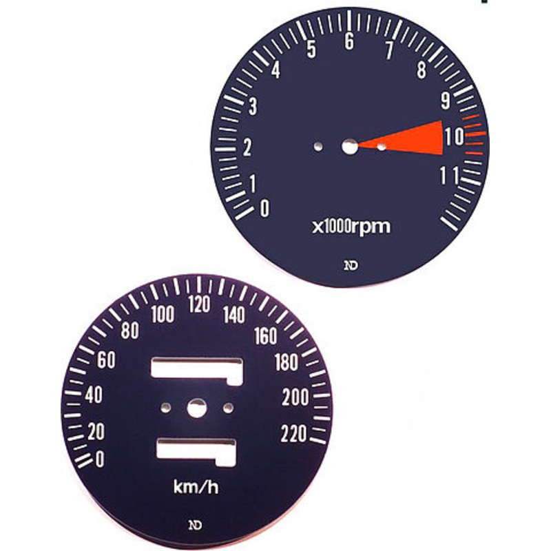 CB750F 1978 Speedo & Tachometer Face Plate Set ~ KM/H