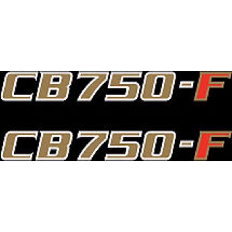 CB750F 1980 Side Panel Logo Decal Set ~ Black Model