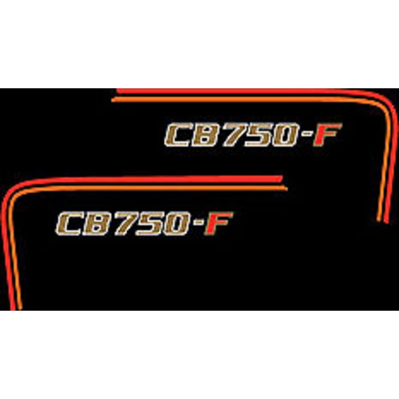 CB750F 1980 Side Panel Stripe & Logo Decal Set ~ Black Model