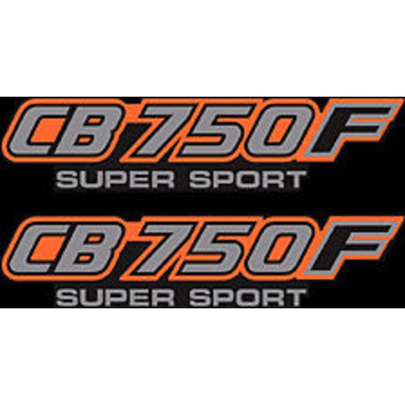 CB750F 1982 Side Panel Logo Decal Set ~ Black Model