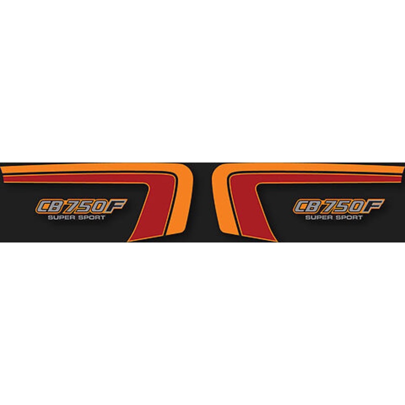 CB750F 1982 Side Panel Stripe & Logo Decal Set ~ Black Model