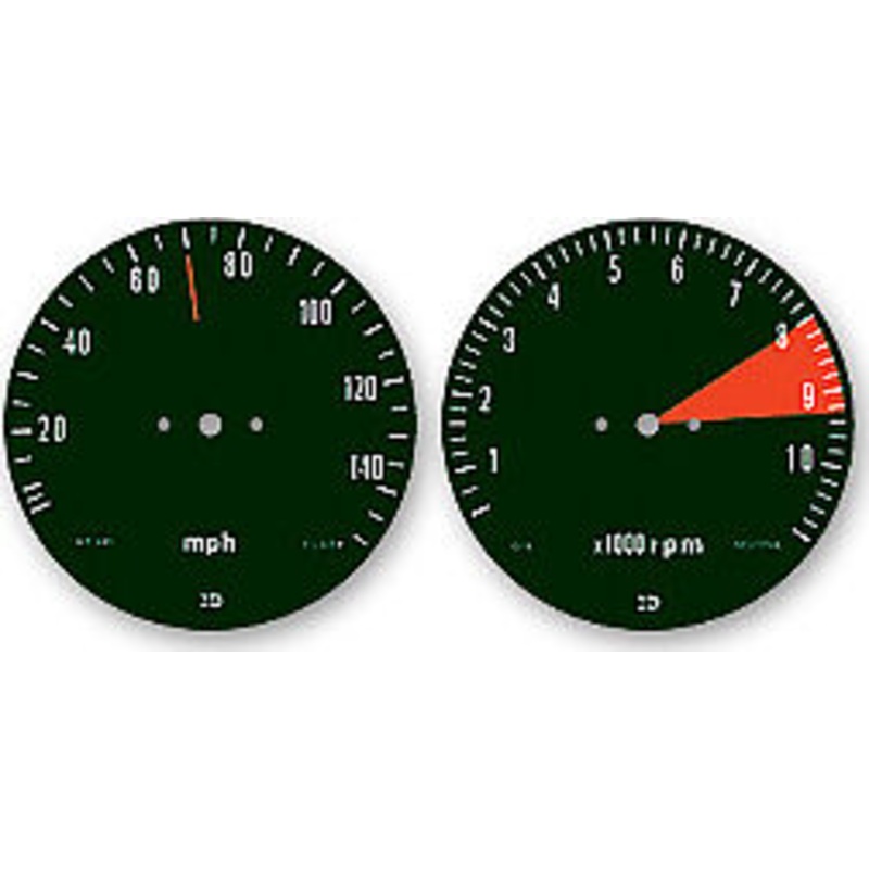 CB750K 1971 Speedo & Tach Face Decal Set ~ MPH