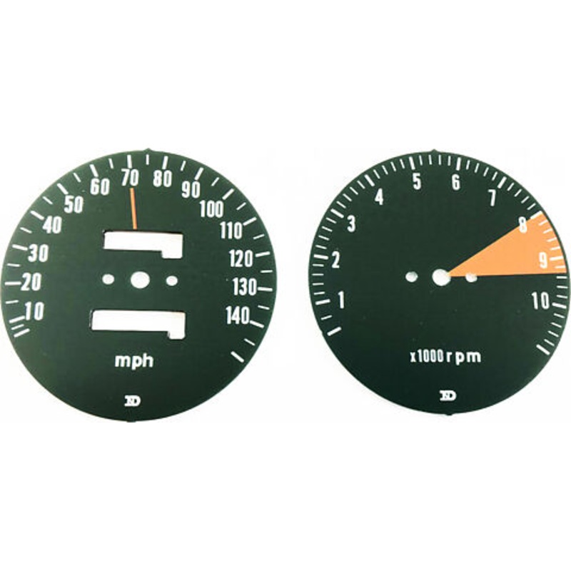 CB750K 1974 Speedo & Tachometer Face Plate Set ~ MPH