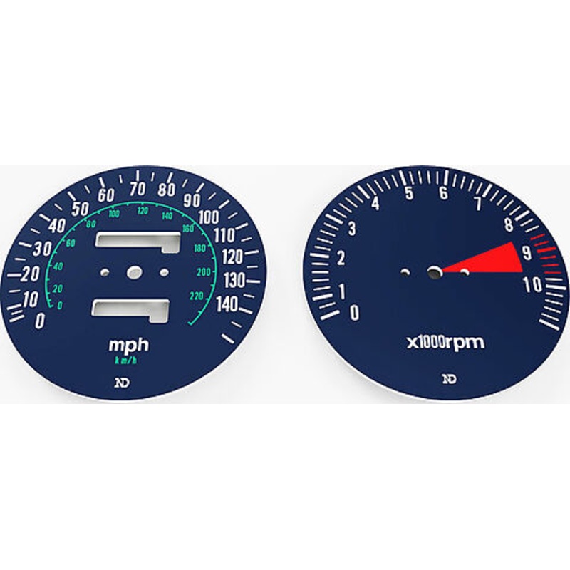 CB750K 1978 Speedo & Tachometer Face Plate Set ~ MPH