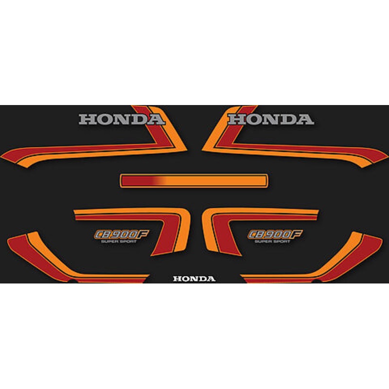 CB900F 1982 Complete Decal Set ~ Black Model