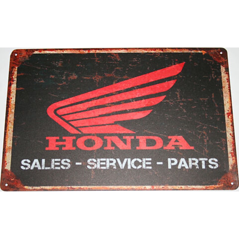 Honda Logo (Black Background) – Tin Sign