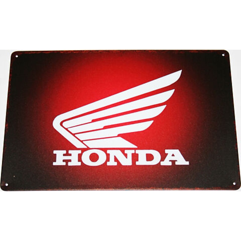 Honda Logo (White Logo) – Tin Sign