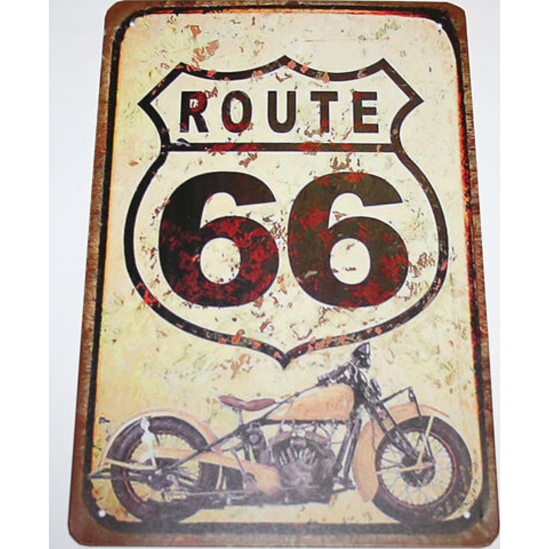Route 66 (Painted Style) – Tin Sign
