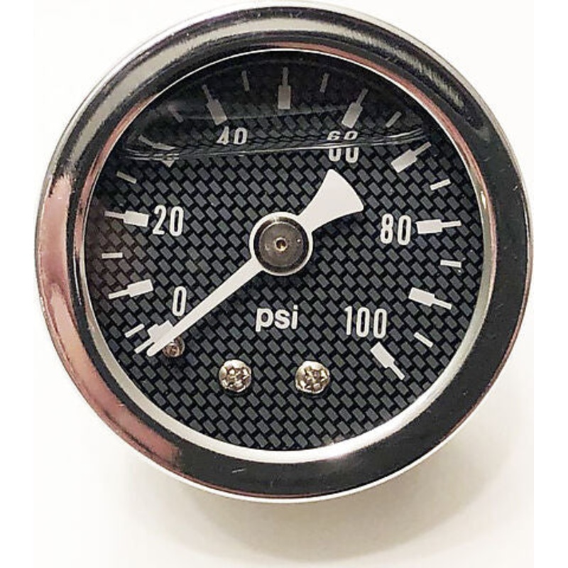 Oil Pressure Gauge Assembly ~ Carbon Face Plate