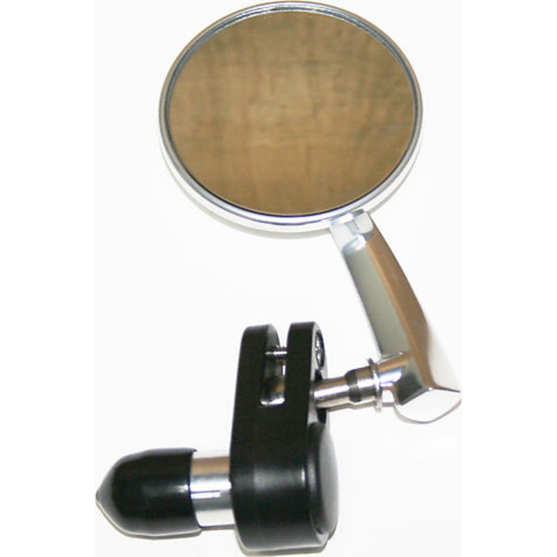 Bar End 3 Mirror ~ Polished Aluminum ~ Right Side