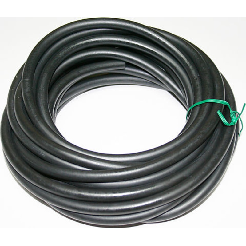 Black Rubber Fuel Line 25Ft Roll ~ 1/4