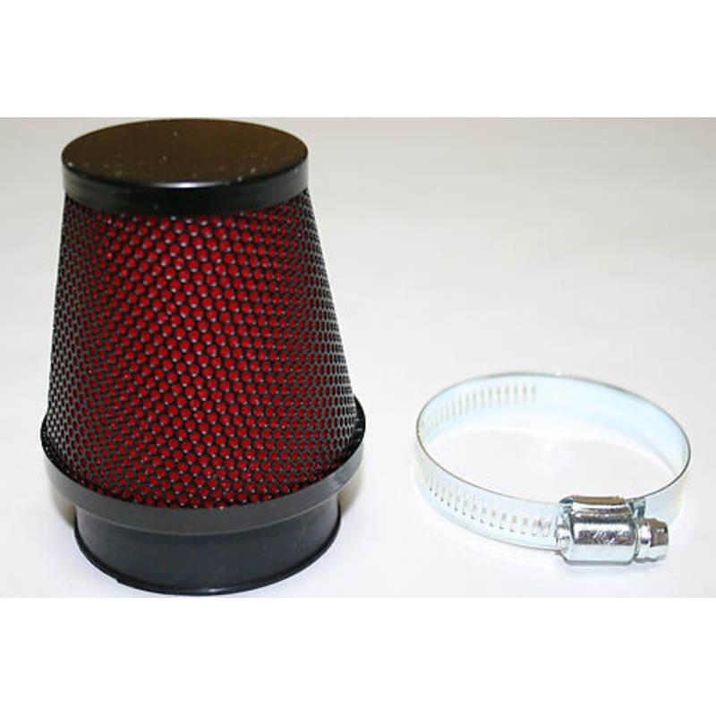 Round Pod Air Filter ~ Black/Red