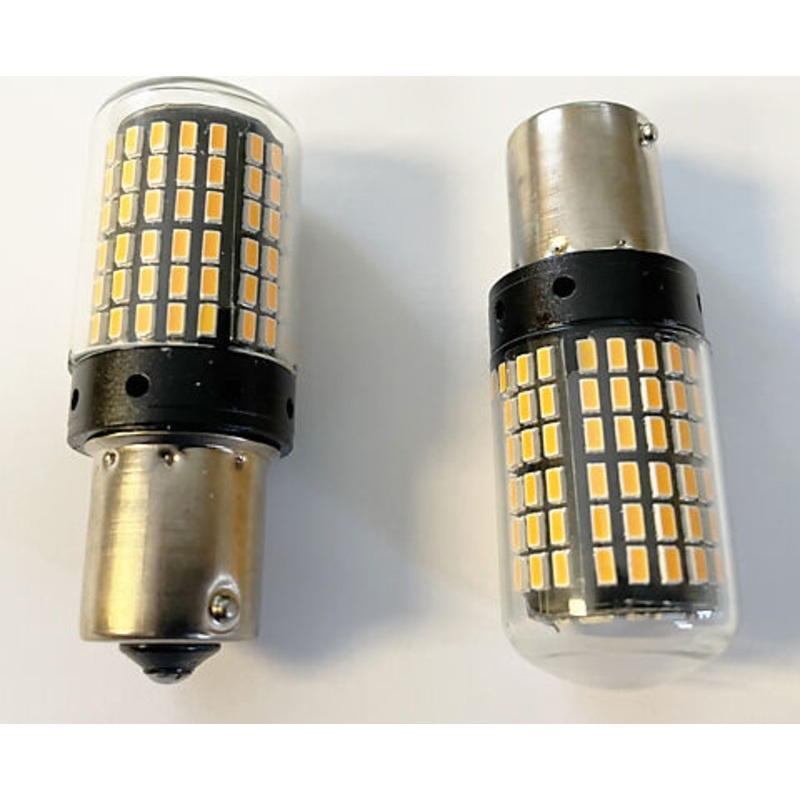 1156 Amber LED Turn Signal Bulb Set/2
