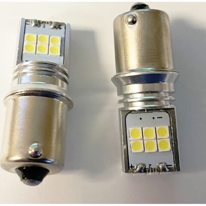 1156 White LED Turn Signal Bulb Set/2