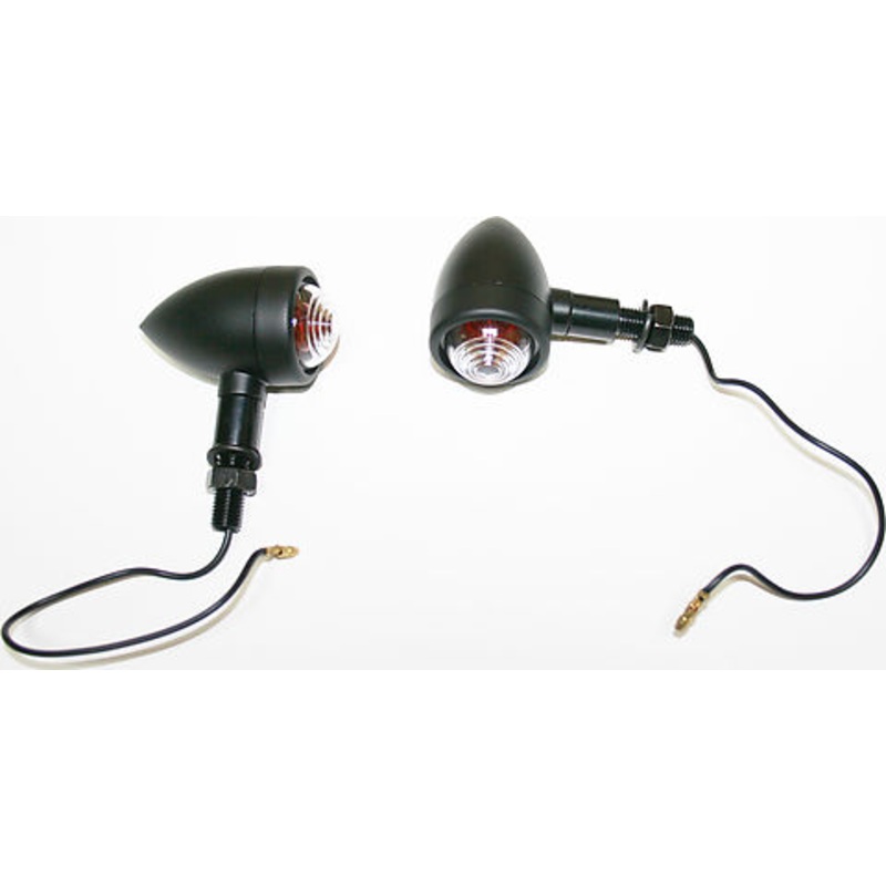 Custom Mini Black Bullet Turn Signal Lamp Set