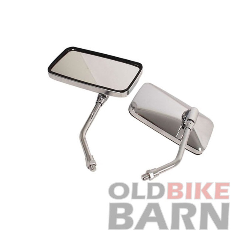 Low Profile Chrome Rectangular Mirror Set