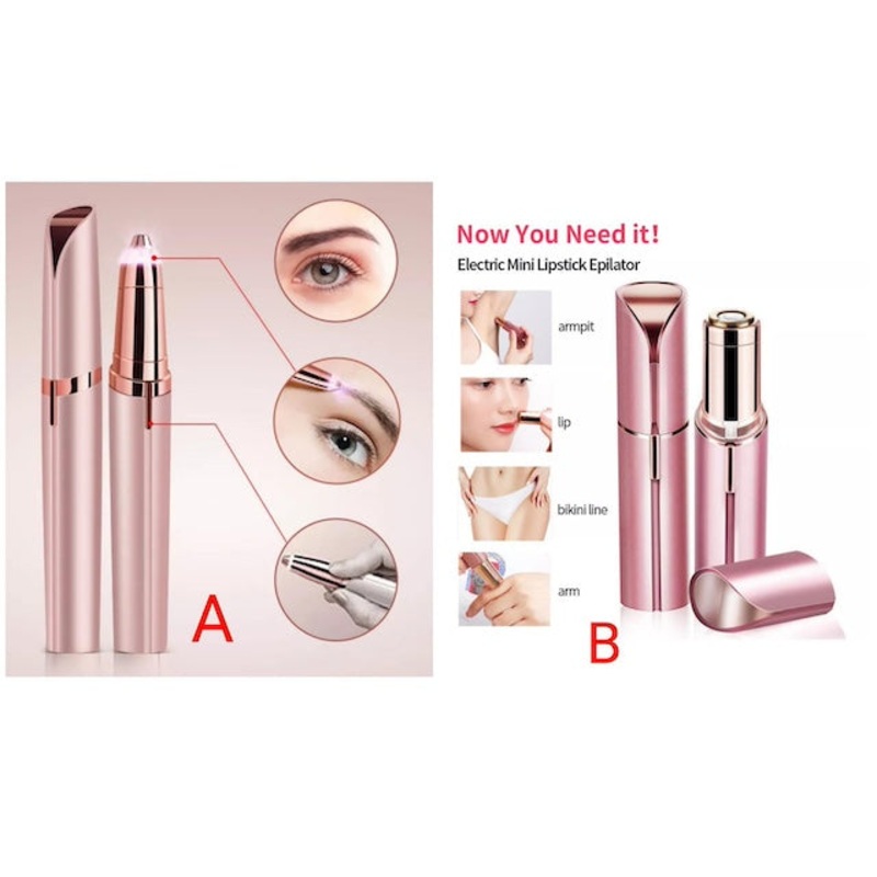 Battery Powered Flawless Facial Hair Shaver and Eye Brow Shaper, Finishing Touch Flawless Painless Hair Remover