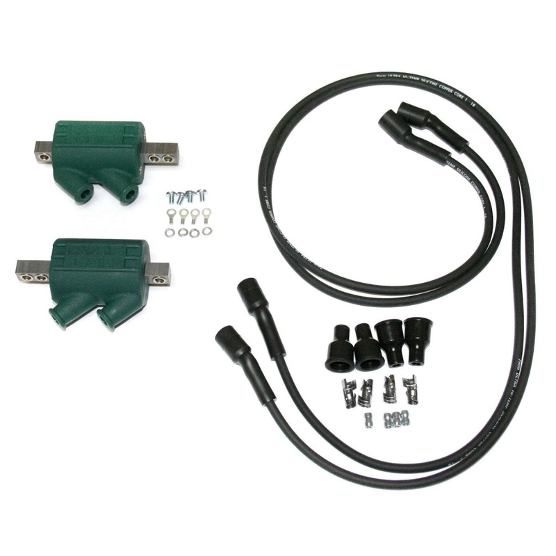 CB750 CB900 CB1000 CB1100 Dynatek Performance High Output 3 Ohm Ignition Coil Set/2 With Plug Wires