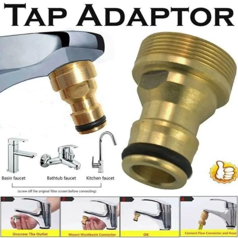 1/2 Kitchen Tap Adapter Joiner Universal Tap To Garden Hose Pipe Connector Mixer