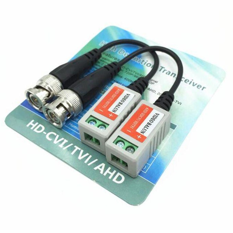 1 Pair CCTV Video Balun Twisted BNC Passive Transceivers UTP Balun BNC Cat5 CCTV UTP Video Balun Up To 300M Range, sn:202HD