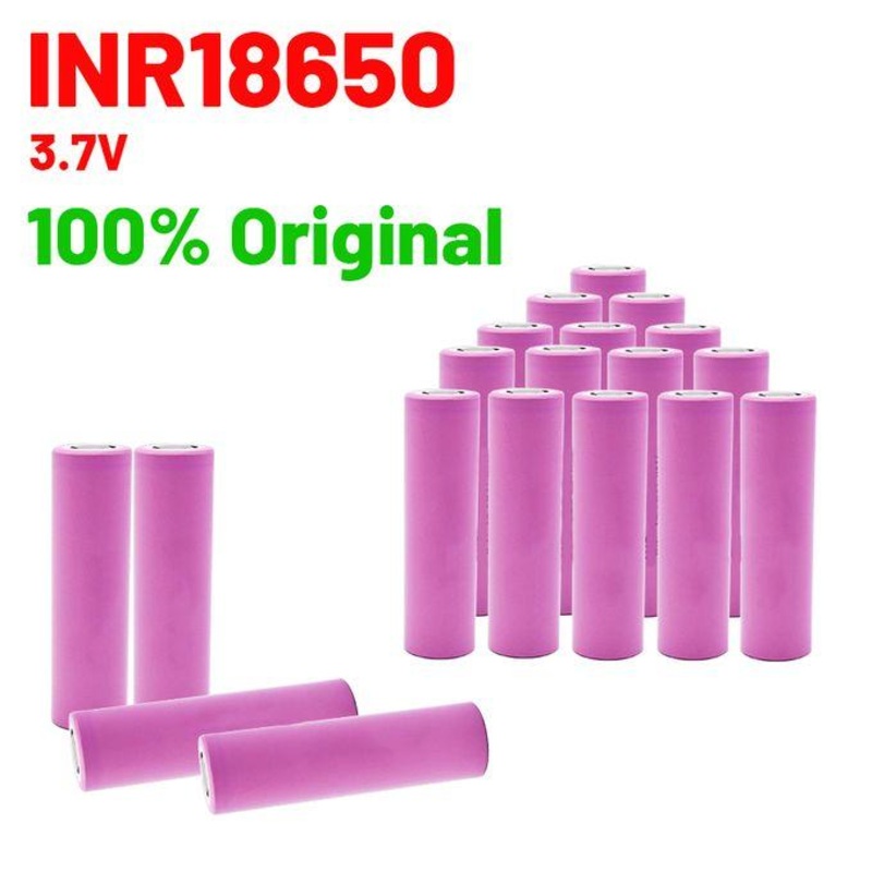 18650 Rechargeable Battery Flat-Top 3.7V Discharge Li-ion INR18650 Battery For Flashlight, Shaver – 2 Pieces
