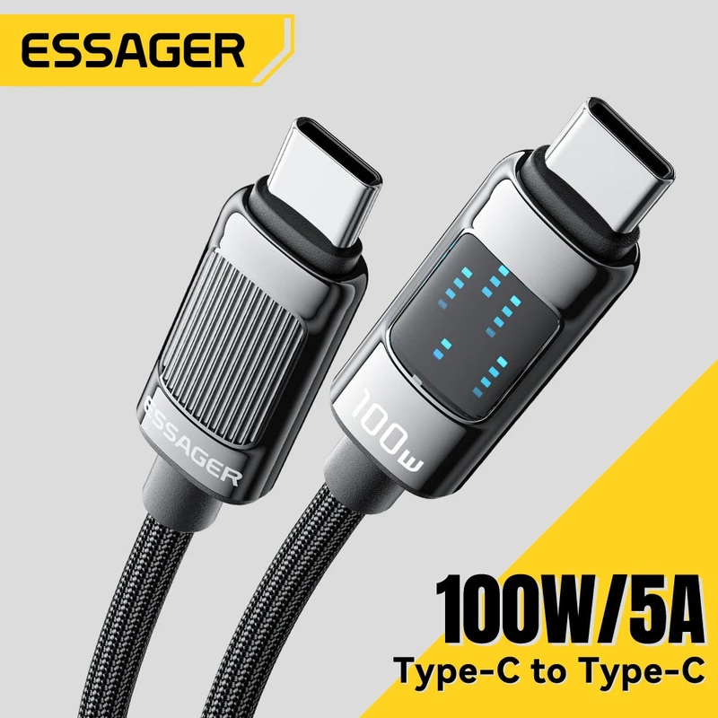 Essager 100W USB Type C To USB C Cable PD Fast Charging Charger Wire For iphone 16 MacBook pro Xiaomi 14 Honor Laptop USBC Cord