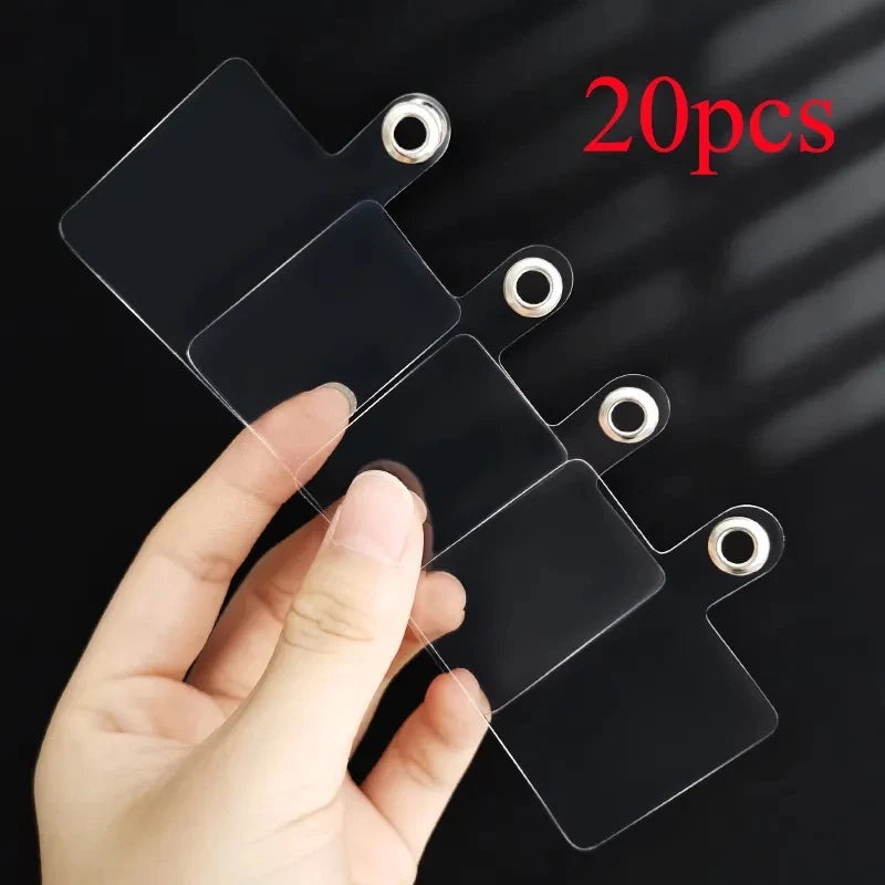 1-100PCSTransparent Flexible Mobile Phone Lanyard Cads Mobile Phone Universal Lanyard Transparent Lanyard Sticker Strap Clip Pen