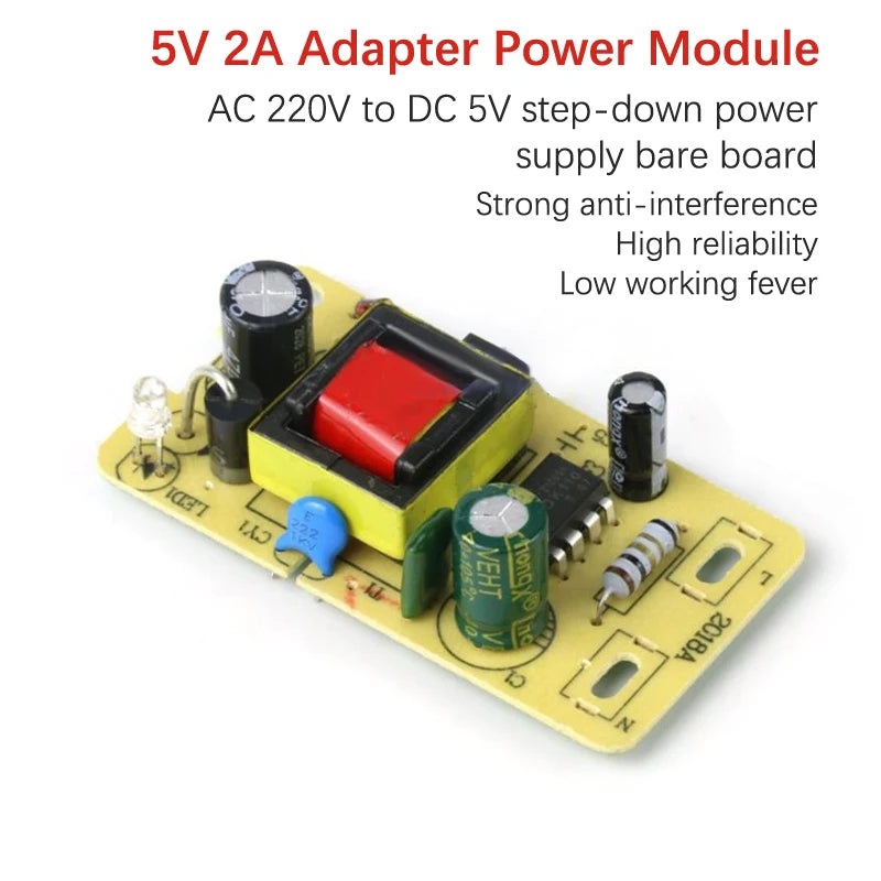 5V 2A Adapter Switching Power Supply Module AC 220V To DC 5V Step-Down Power Supply Board Bare Board