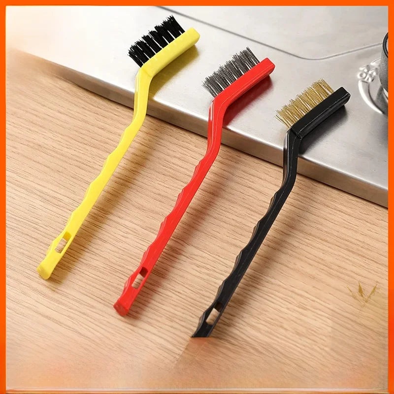 Japanese Gas Stove Cleaning Brush 3 Pack Kitchen Supplies Range Hood Stove Cleaning Tool Steel Wire Small Brush