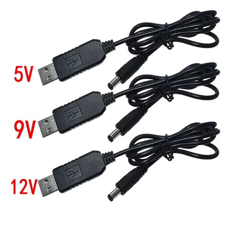 USB Power Boost Line DC 5V 9V 12V Step UP Module USB Converter Adapter Cable 2.1×5.5mm Plug