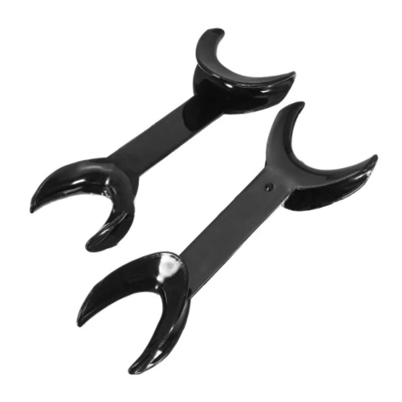 2PCS/Bag Dentistry Black Double Head Lip Retractor Dental Intraoral Lip Cheek Orthodontic Mouth Opener Dentist Tools 2 Sizes
