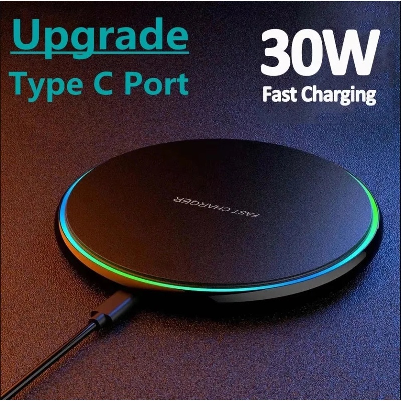 30W Wireless Charger For iPhone 14 13 12 11 Pro XS Max Mini X XR Induction Fast Wireless Charging Pad For Samsung Xiaomi Huawei