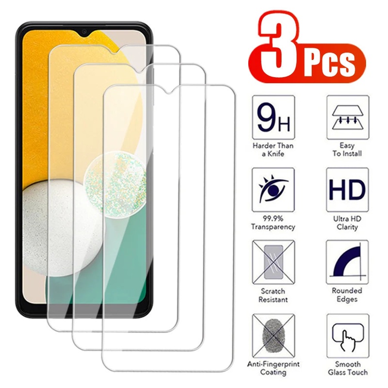 3Pcs Full Tempered Glass For Samsung Galaxy A03 A13 A23 A33 A53 A73 Screen Protector Galaxy M13 M23 M33 M53 HD Protective Film