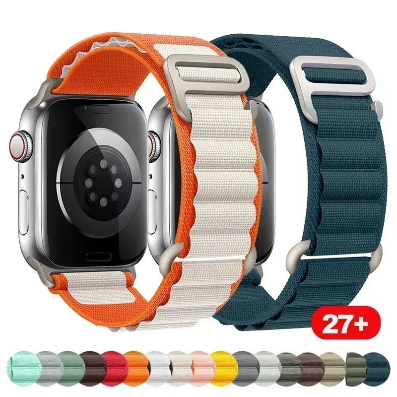 Alpine Loop Nylon Band For Apple Watch Strap 49mm 45mm 41mm 44mm 40mm 42mm 38mm Metal G-Hook Bracelet iWatch Ultra 34 5 SE 6 7 8