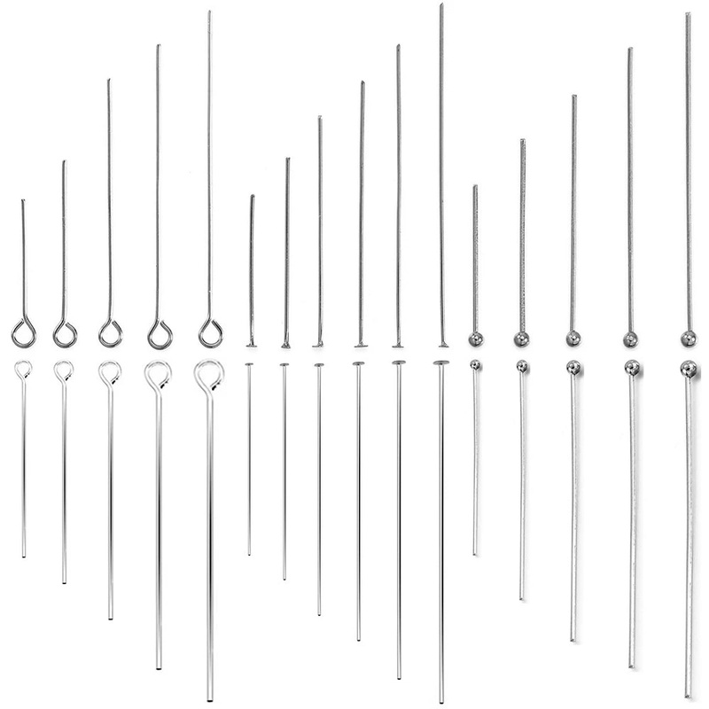 100Pcs/Lot Stainless Steel Headpin Diy Jewelry Accessories Earrings Beading Eye Pins Flat Head Pins For Jewelry Making Supplies