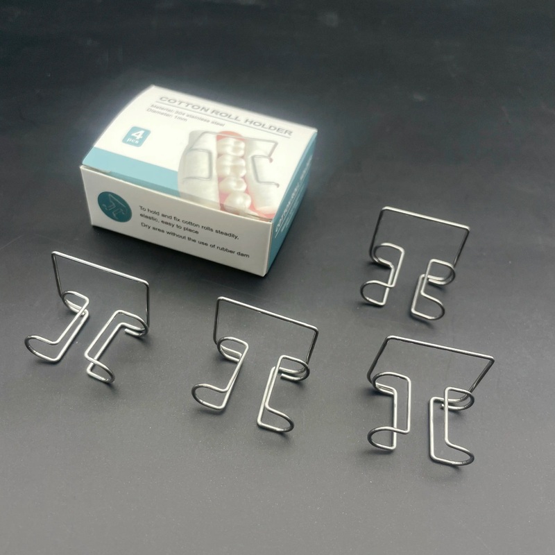 4Pcs Dental Cotton Roll Clip Stainless Steel Autoclavable Cotton Roll Holder For Dentist Clinic Dentistry Lab Supplies Tools