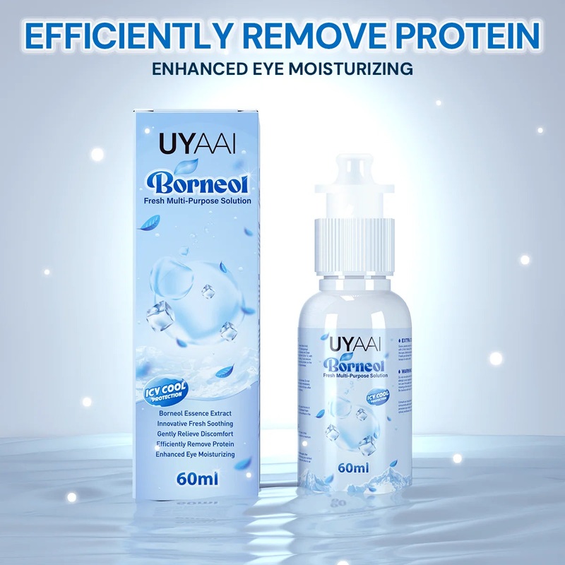 Brand New Contact Lenses Solution Nursing Borneol 60ml for Eyes Contact Lenses Water Pupil Cleaning Health Care Lenses Solution
