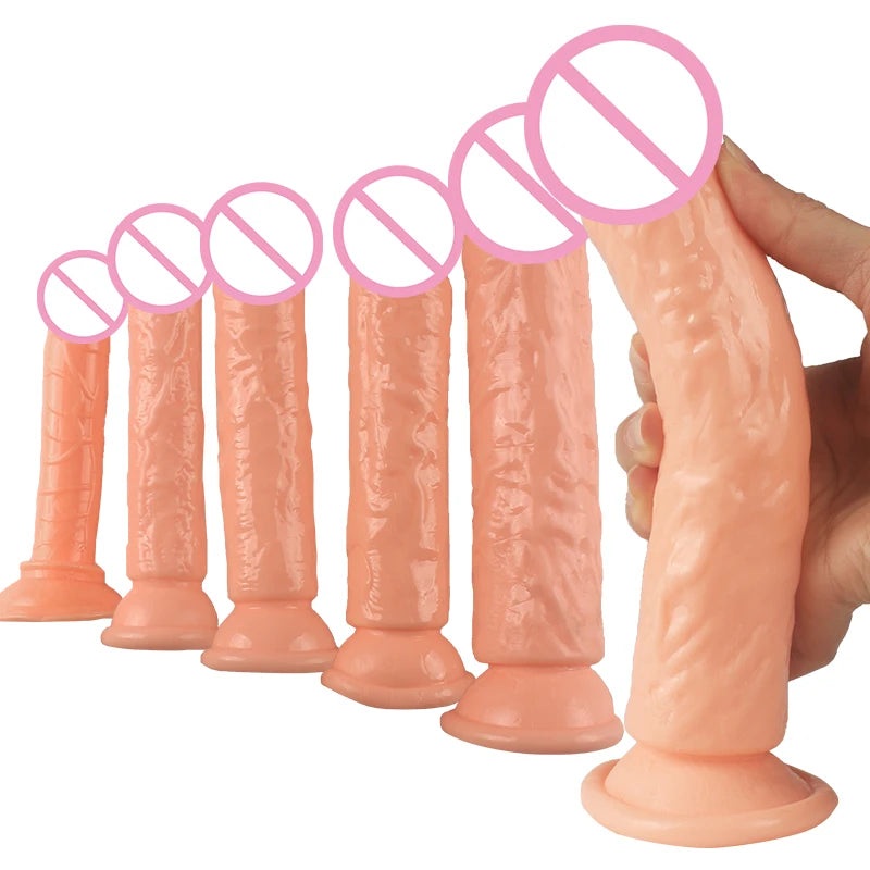 Flesh Color Dildo 7 Size Suction Cup Dildo Soft Big Dick Female Masturbator Clitoral Stimulator Lesbian Sex Toys For Women