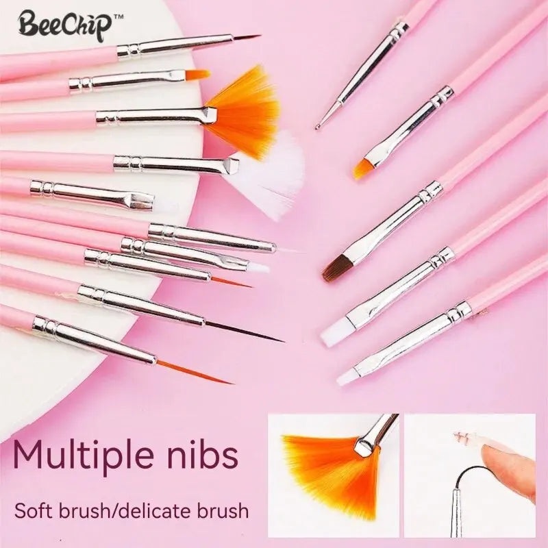15PCS Women’s Makeup Brush Set Soft Makeup Application Powder Grasping Force Easily Carry Makeup Tools Smudges Naturally
