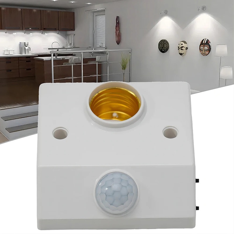 Smart 85V-265V PIR Induction Infrared Motion Sensor E27 LED lamp Base Holder With light Control Switch Bulb Socket Adapter