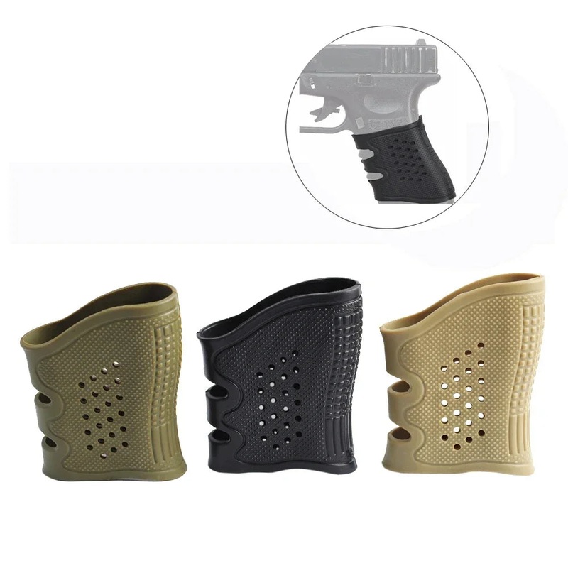 Tactical Holster Grip Rubber Glock19 Soft Sleeve Anti-slip Gun Pistol Glove Non-slip Protect Cover Airsoft Hunting Accessories