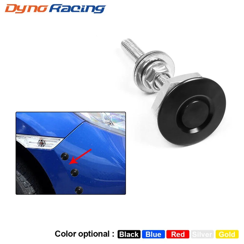 1.25 Universal Style Push Button Billet Hood Pins Lock Clip Kit For BMW ect Car Quick Pins BX102253