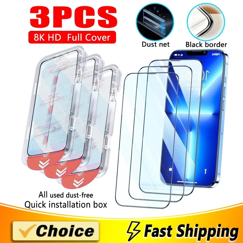 1-3Pcs One-click Installation HD Screen Protector For Samsung S25 S24 Ultra S23 Plus S22 S20 FE A15 A35 A34 A33 A55 A54 A53 A52